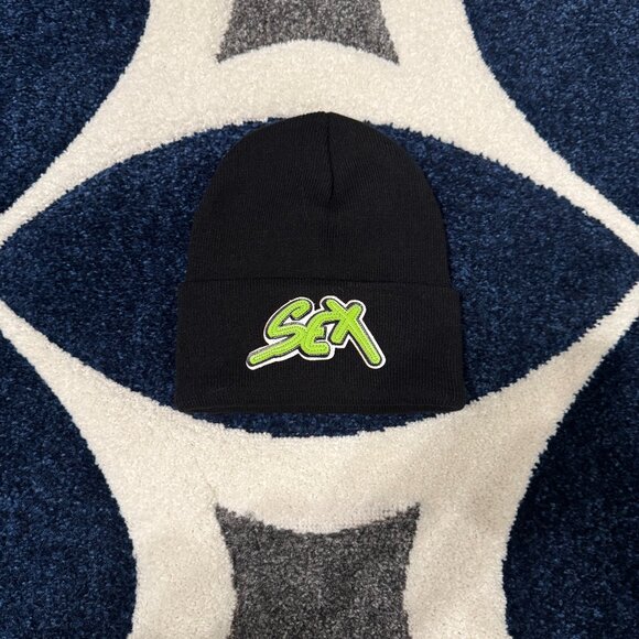 Chrome Hearts Matty Boy Sex Green Beanie Black - Picture 1 of 2